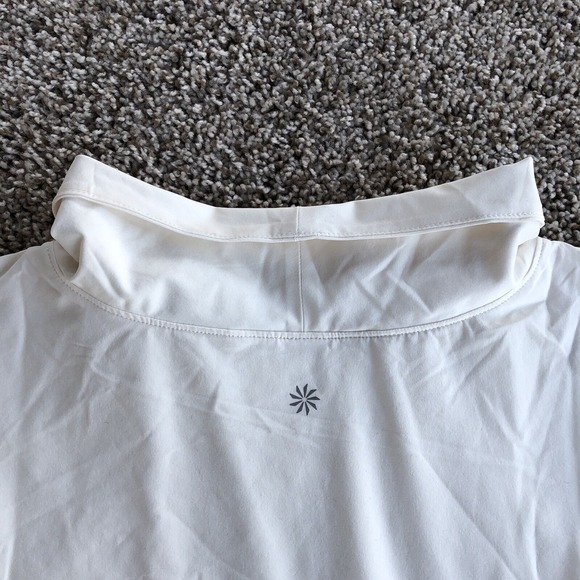 Athleta Whistler Hybrid Top Womens L White Layered Fleece Lined Performance $129 - Picture 7 of 12